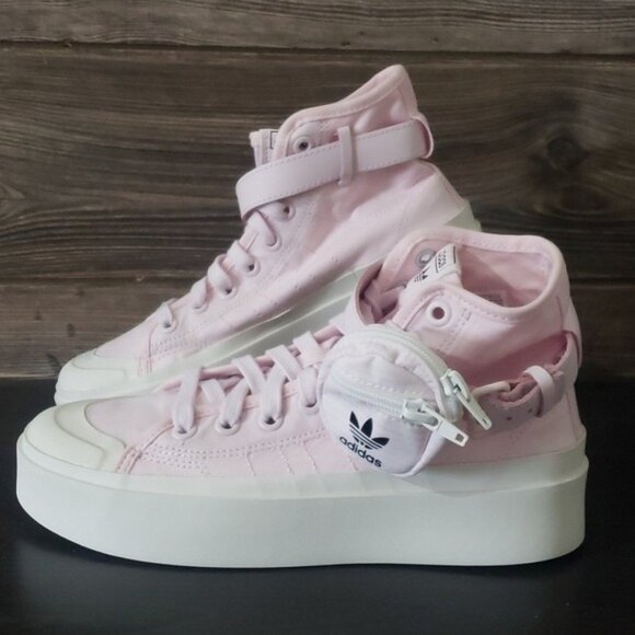 adidas Shoes - New Adidas Nizza Bonega Mid Top Womens Pink Platform Shoes Grunge Festival